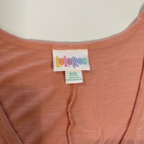 Lularoe Tank Top Peach 2XL EUC - Picture 2 of 5